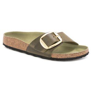 Birkenstock Madrid Big Buckle Natural Leather Oiled Olive/Green Olive